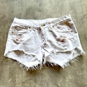 Rag & Bone Denim Cutoff Shorts, White Size 26